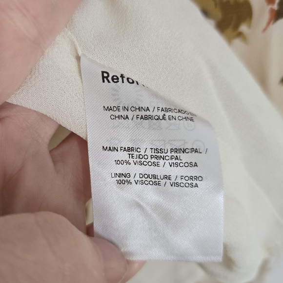 New Reformation Twilight Bella Floral Midi Sun Dress 12 Sundress Cream P… - Picture 8 of 8